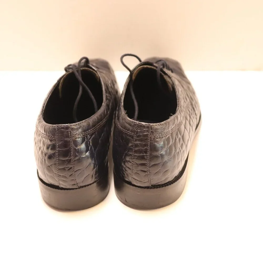 Giorgio Brutini‎ Men's Dress Shoes Woven Black Leather Shoes Size 11M NO 934493